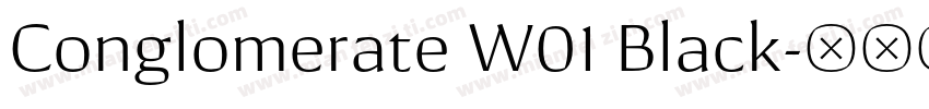 Conglomerate W01 Black字体转换